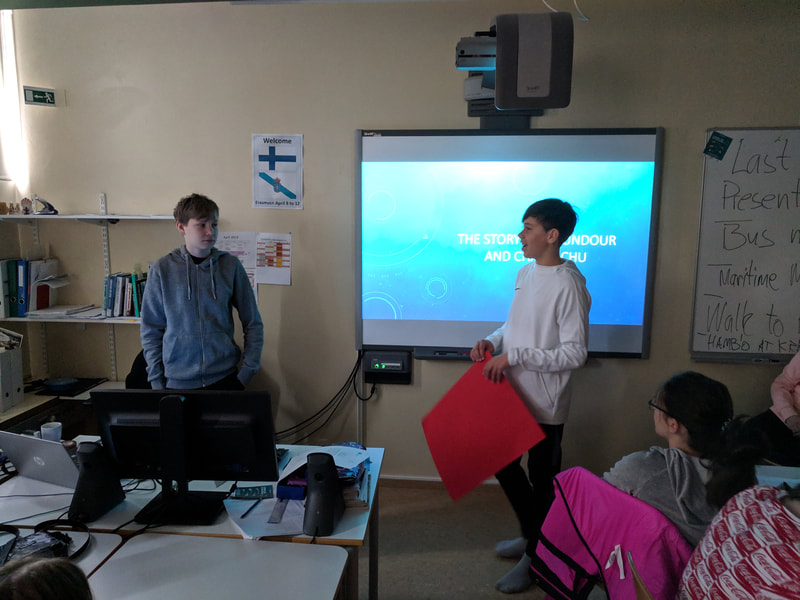 Students presenting their stories